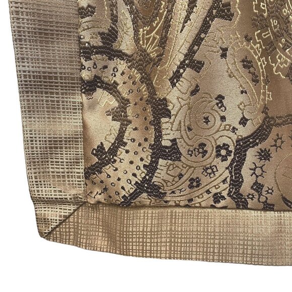 MARTHA STEWART Pillow Shams Set of 2 Standard Size Beige Paisley Pillowcases - Picture 9 of 11
